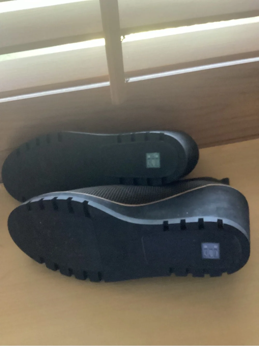 Eileen Fisher 9 1/2 M Charcoal Platform Slip-On Wedges NEW